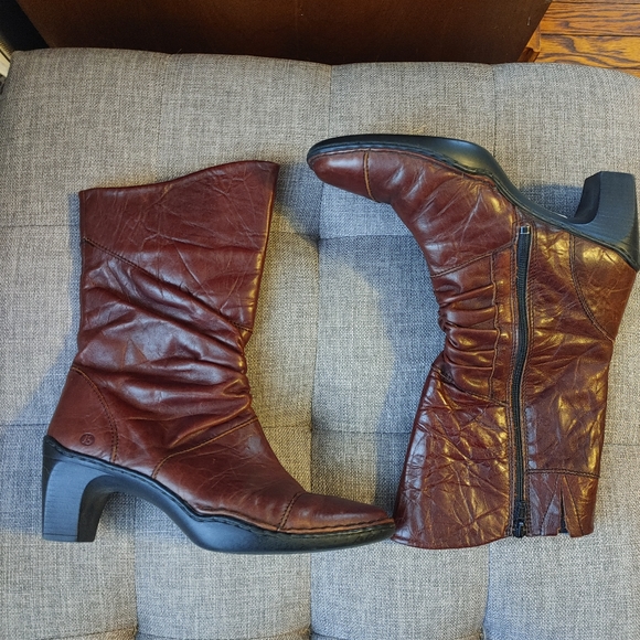 Josef Seibel Calla Brown Slouch Heeled Boots Euro 38/ US 7.5 - Picture 1 of 9
